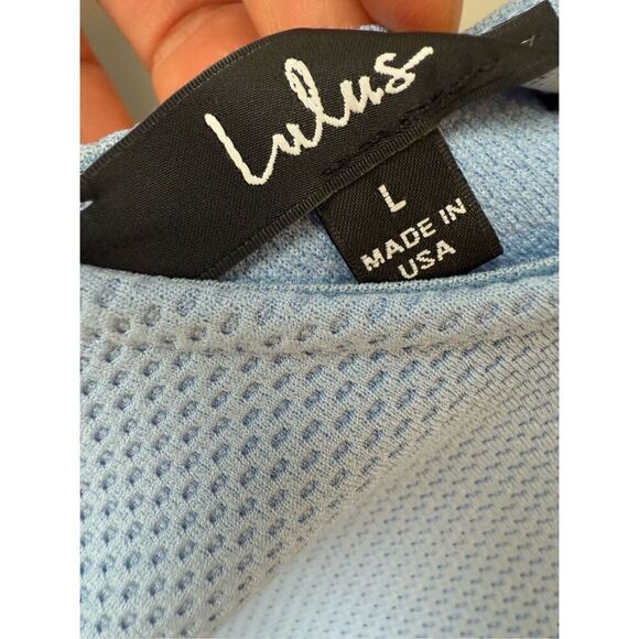 Lulus Home Before Daylight Periwinkle Fit & Flare Dress Size L - Picture 7 of 10